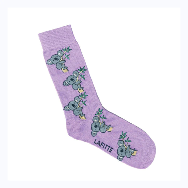 australian koala socks mauve cotton